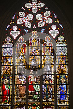 Stained glass at Brussels Cathedral