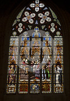 Stained glass at Brussels Cathedral