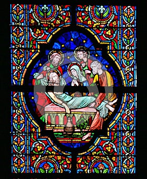 Stained Glass - Burial of Jesus