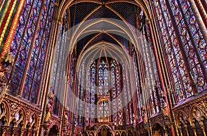 Stained Glass Cathedral Sainte Chapelle Paris France