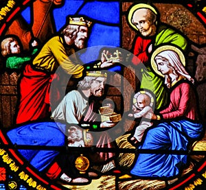 Stained Glass in Notre-Dame-des-flots, Le Havre - Epiphany