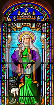 Saint Martha - Stained Glass in Antibes Church photo