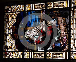 Stained glass church window