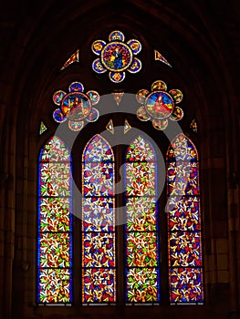 Stained glass church window - Leon