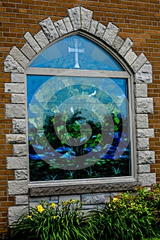 Stained Glass Church Window Millard Community church photo
