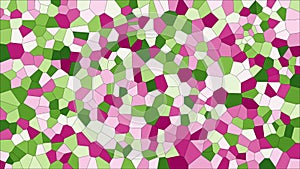 Stained glass colorful voronoi, vector eps abstract. Irregular cells background pattern. 2D Geometric shapes grid texture -