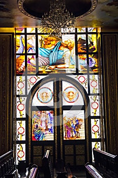 Stained glass in the Coptic