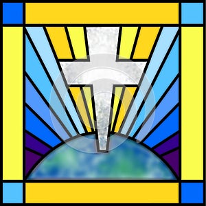 Stained Glass Cross