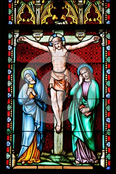 Stained Glass - Crucifixion of Jesus Christ on Good Friday