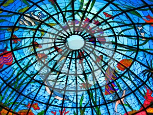 Stained-glass dome