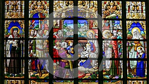 Stained Glass - Epiphany Scene photo