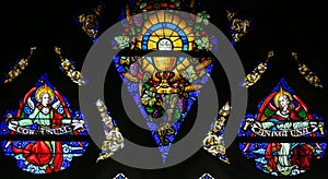 Stained Glass - Eucharist and Holy Grail