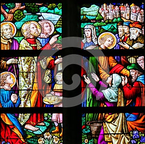 Stained Glass - Feeding the Multitude