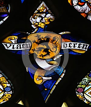 Stained Glass - Flemish Lion
