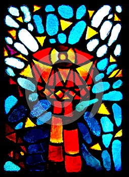 Stained glass goblet photo