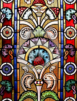 Stained glass, Great Synagogue, Plzen, Czech Republic