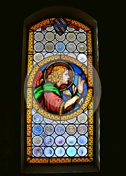 Stained glass in an Italian church