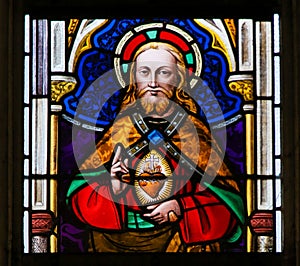 Stained Glass - Jesus Christ and the Sacred Heart