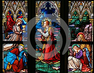 Stained Glass - Jesus in the Garden of Gethsemane
