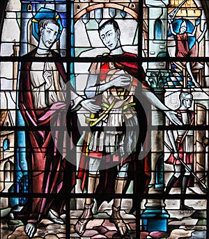 Stained Glass - Jesus and Pontius Pilate