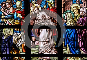 Stained Glass - Jesus on the Via Dolorosa