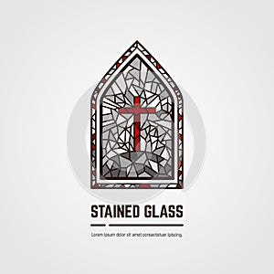 Stained glass line vector