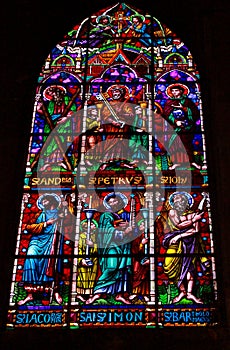 Stained Glass of Manizales Cathedral photo