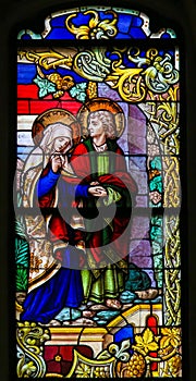 Stained Glass - Mary and Saint John on Good Friday