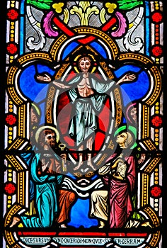 Stained Glass in Monaco Cathedral - Apparition of Jesus