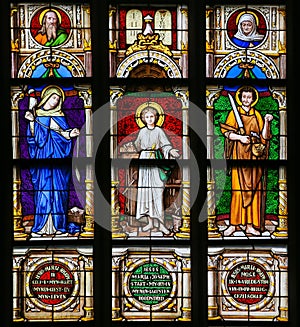 Stained Glass - Mother Mary, Jesus and Saint Joseph