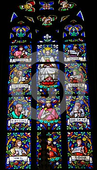 Stained Glass - Mother Mary and Prophets photo