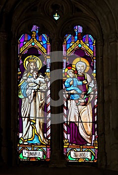 Stained Glass - Mother Mary and Saint Joseph, Jesus' parents