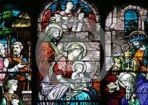 Stained Glass - Nativity Scene