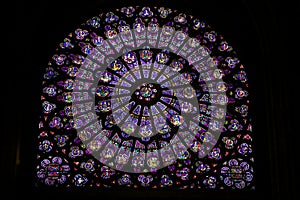 Stained glass in Notre Dame de Paris