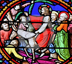 Stained Glass in Notre-Dame-des-flots, Le Havre - Palm Sunday