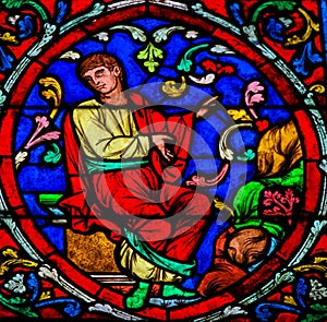 Stained Glass in Notre Dame, Paris - Tree of Jesse