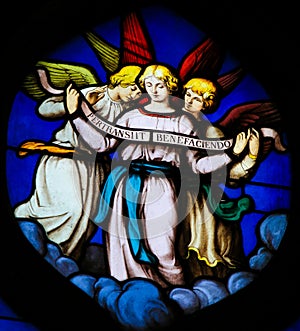 Stained Glass in Paris of Angels