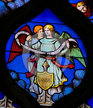 Stained Glass in Paris of Angels photo