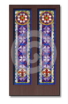 Stained glass pattern, Gothic ornament