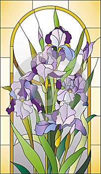 Stained glass pattern for a window photo
