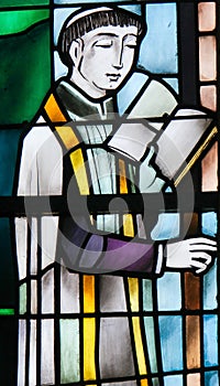Stained Glass - Priest giving a blessing