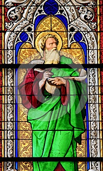 Stained Glass - the prophet Ezechiel photo