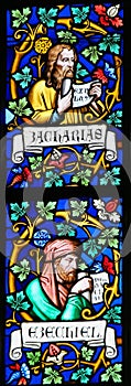 Stained Glass - Prophets Zechariah and Ezekiel photo