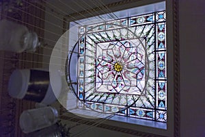 Stained glass roof