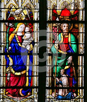 Stained Glass in Rouen Cathedral