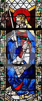 Stained Glass in Rouen Cathedral - Saint Genevieve