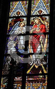 Stained Glass of Sacred Heart of Jesus in Den Bosch Cathedral