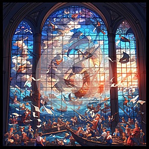 Stained Glass: Sailing Ship Adventure