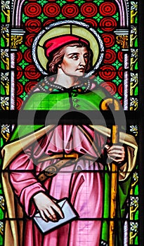 Stained Glass - Saint Alexius or Alexis of Rome photo