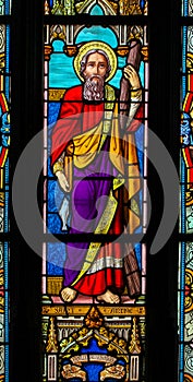 Stained Glass of  Saint Andrew - St Valery Sur Somme photo
